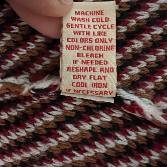 Magnolia Lane Aztek Med Red Southwestern Geometric Open Front Cardigan Sweater - Picture 7 of 12